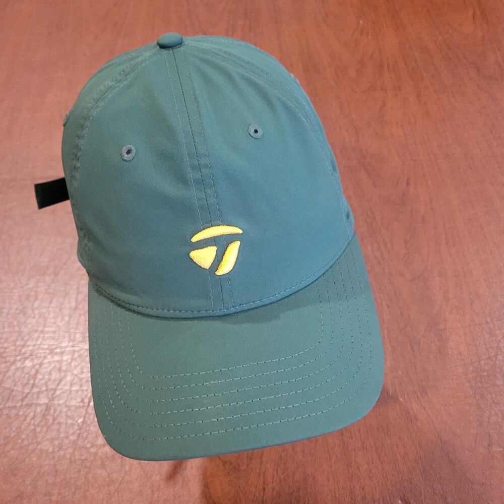 TaylorMade Lifestyle T Bug Golf Hat Green with yellow embroidered log OSFA